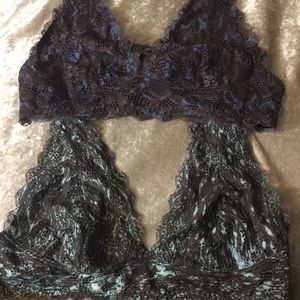 NWOT free people lace halter bralette bundle